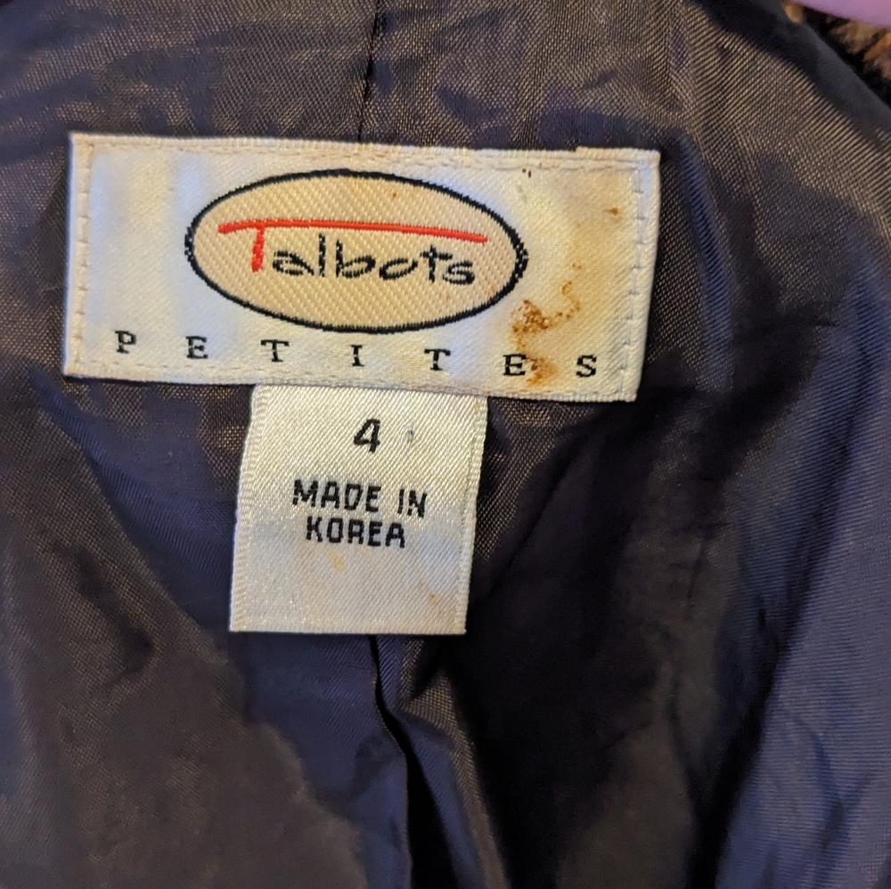 Velvet Paisley Blazer fall colors Talbot's - Picture 4 of 10